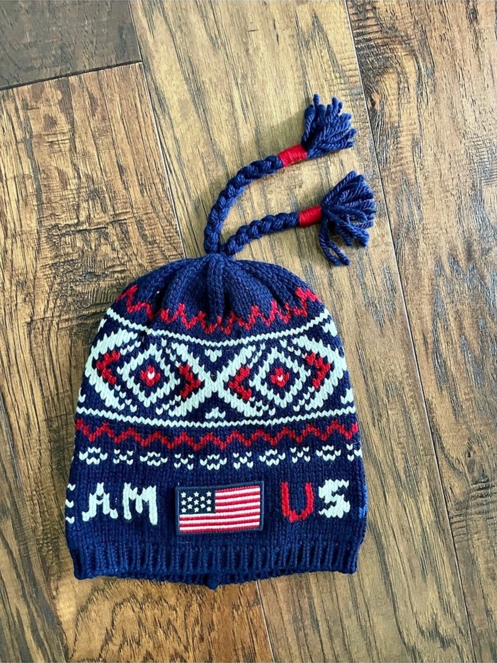 Polo Ralph Lauren Team USA Closing Ceremony Beanie Blue & Red Small/Medium